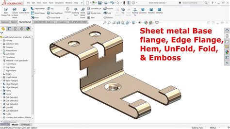 solid works sheet metal part|solidworks sheet metal pdf.